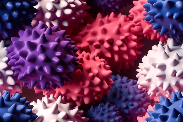 Nahtloser Kachel-Hintergrundvirus im abstrakten Hintergrund Corona-Virus 2019nCoV Generative KI