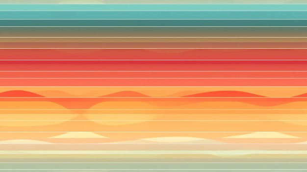 Nahtloser Retro-Streifenmusterhintergrund mit warmen und kühlen Farben