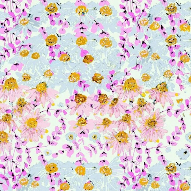 nahtloses abstraktes Blumen-Naturmuster Illustration Hintergrund