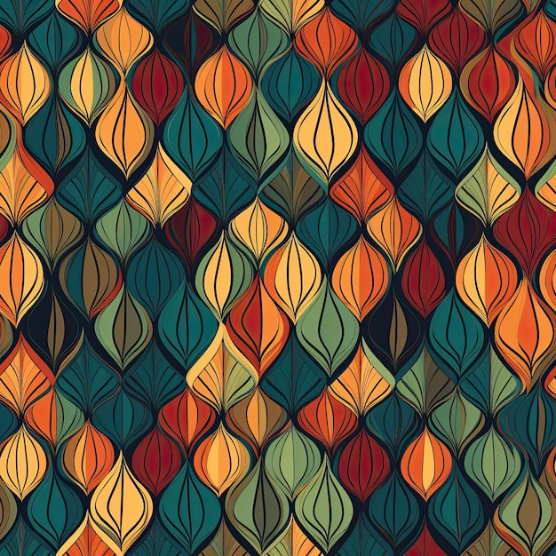 Nahtloses abstraktes Muster mit floralem Design, Hintergrunddesign, generative KI