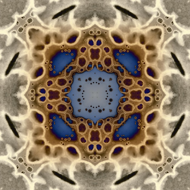 Nahtloses abstraktes quadratisches Muster Alkoholfarbe in der modernen Kunst Mandala