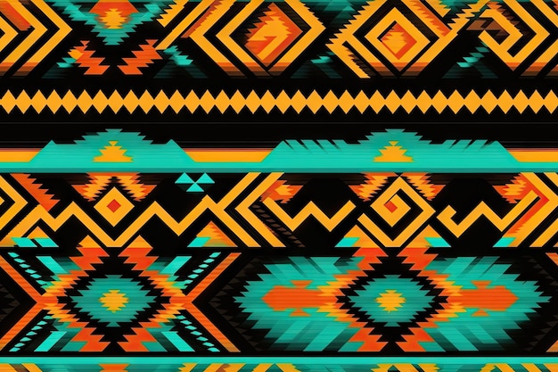 Nahtloses aztekisches Muster, das sich wiederholende Stammesdesigns, geometrische, traditionelle, durchgehende Tapeten