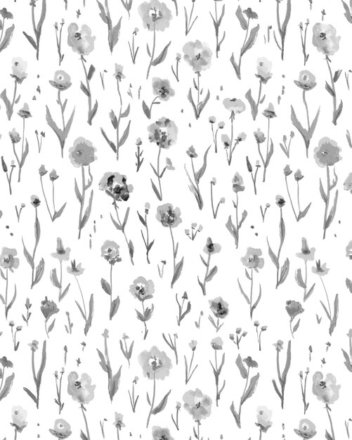 nahtloses Blumen-Dudle-Hintergrund-Design-Muster-Illustration