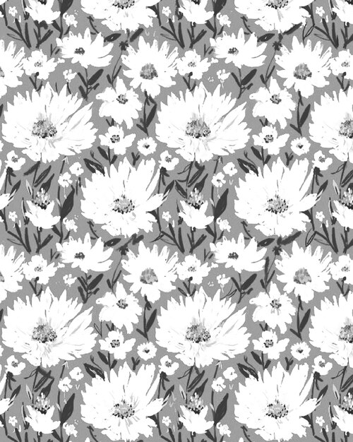 nahtloses Blumen-Dudle-Hintergrund-Design-Muster-Illustration