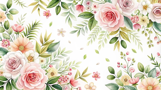 Nahtloses Blumenmuster auf weißem Hintergrund