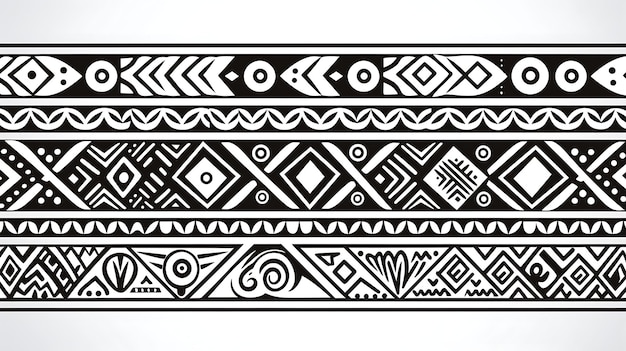 Nahtloses ethnisches afrikanisches Muster schwarz-weiß Malseite