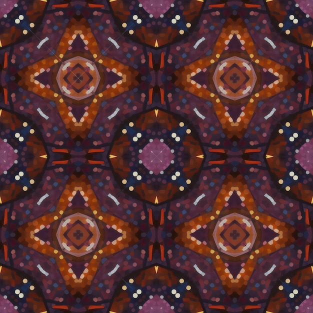 Nahtloses Hintergrundmuster Abstrakte Kaleidoskop-Stoffdesign-Textur