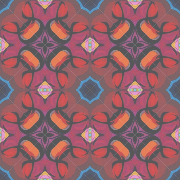 Nahtloses Hintergrundmuster Abstraktes Kaleidoskopgewebe Design Textur