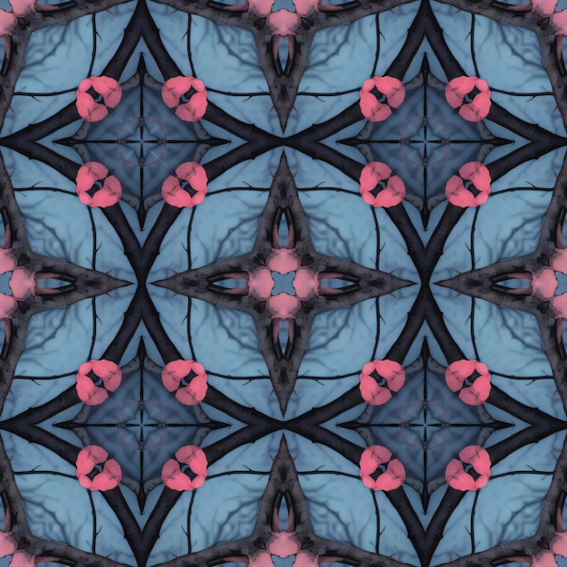 Nahtloses Kaleidoskop-Muster. Schöne symmetrische Kaleidoskop-Textur