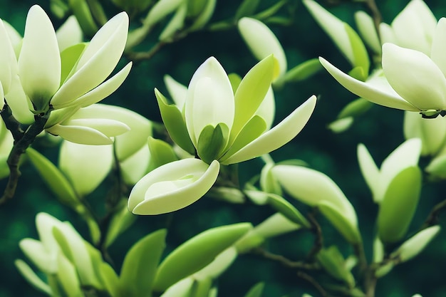 Nahtloses mit Blumenmuster des grünen Naturhintergrundes