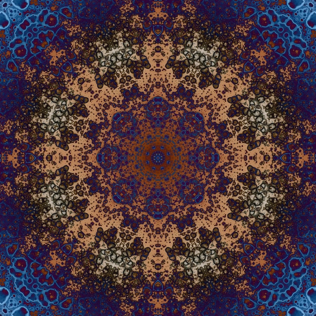 Nahtloses Muster aus geometrischen Blumen Raumstruktur Kaleidoskop