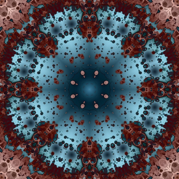 Nahtloses Muster aus geometrischen Blumen Raumstruktur Kaleidoskop