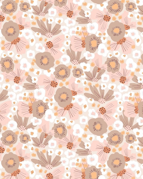 nahtloses Muster Blütenblüte Blütenblätter Illustration