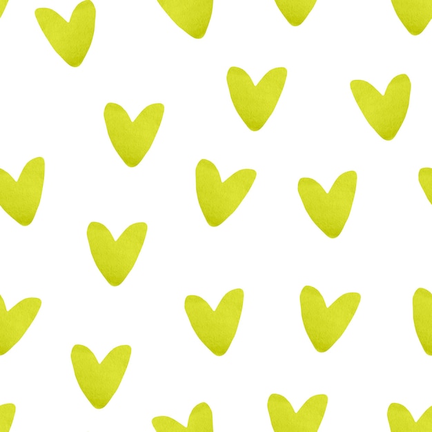 Nahtloses Muster des gelben Herzens