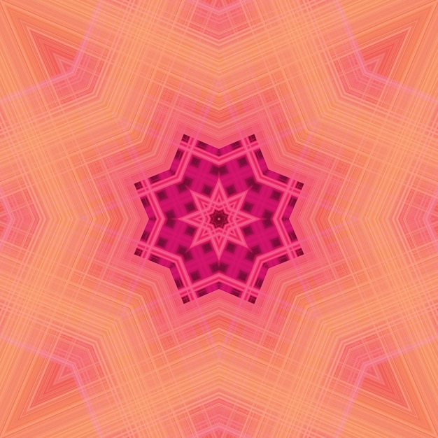 Nahtloses Muster des Sterns Linienmuster Kaleidoskopischer Hintergrund