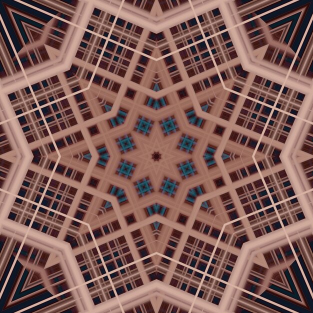 Nahtloses Muster des Sterns Linienmuster Kaleidoskopischer Hintergrund