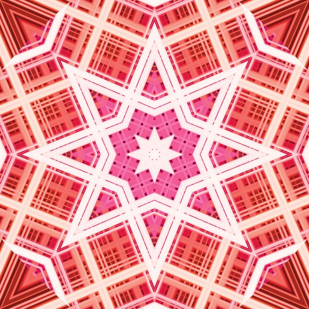 Nahtloses Muster des Sterns Linienmuster Kaleidoskopischer Hintergrund