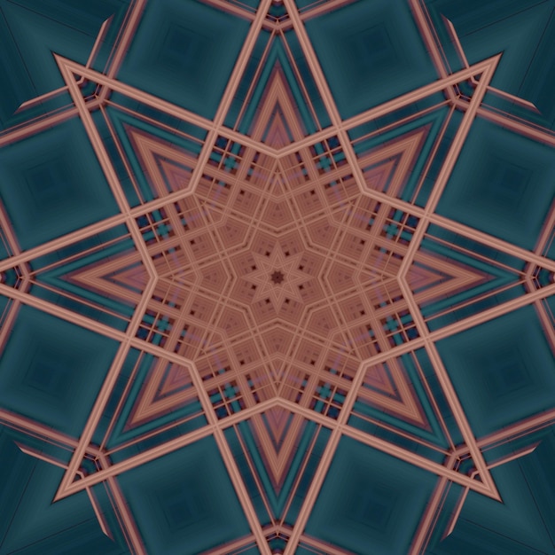 Nahtloses Muster des Sterns Linienmuster Kaleidoskopischer Hintergrund
