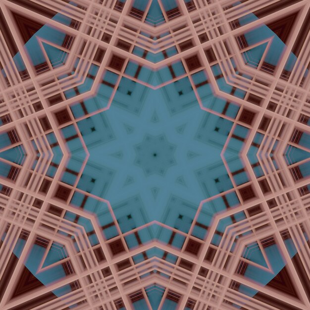 Nahtloses Muster des Sterns Linienmuster Kaleidoskopischer Hintergrund