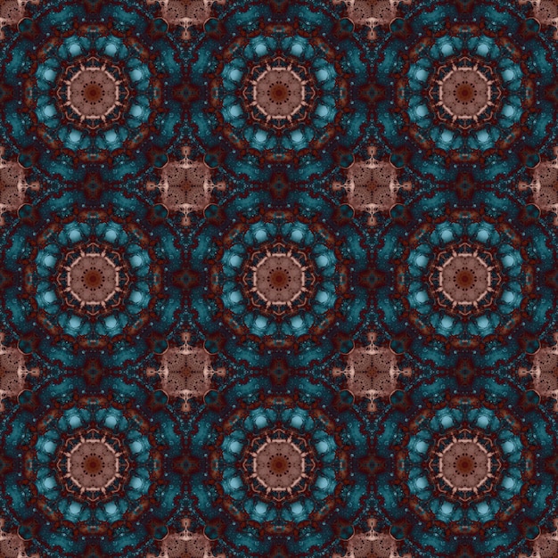 Nahtloses Muster Geometrisches Muster für Druck und Dekoration Kaleidoskop-Textur