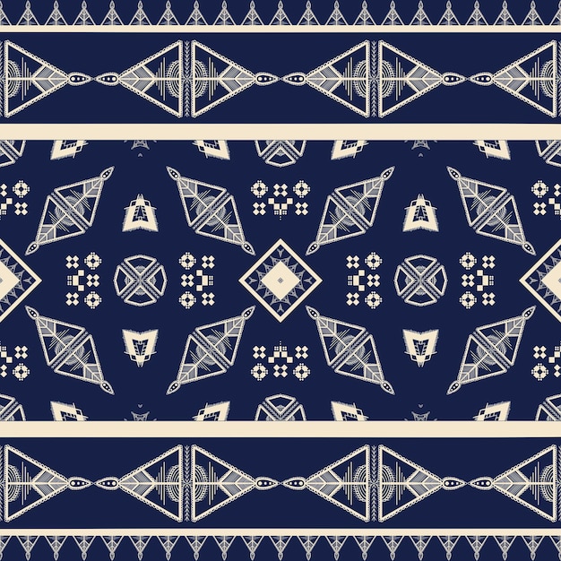 Nahtloses Muster im ethnischen Vintage-Retro-orientalischen geometrischen Stil. Abstraktes traditionelles Volk