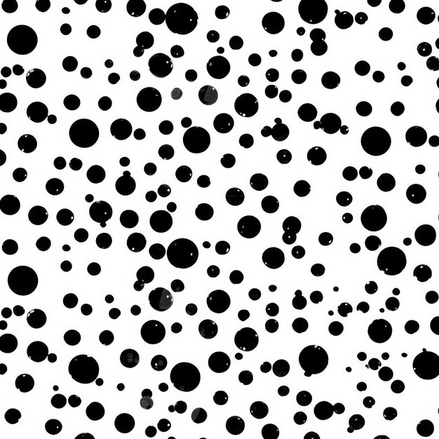 Foto nahtloses muster in textiertem stil aus schwarzen tintenpunkten