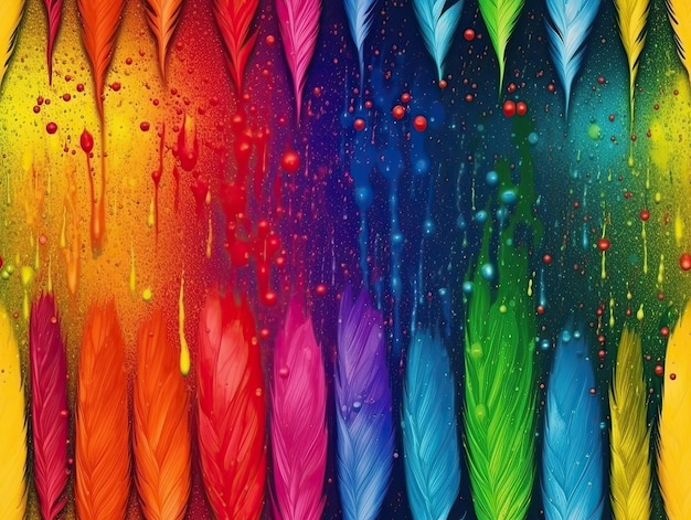 Nahtloses Muster mit abstraktem Regenbogenfarben-Tapeten-Hintergrunddesign Generative AIxA