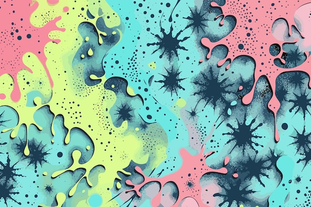Nahtloses Muster mit abstrakten Flecken und Spritzern. Vektorillustration