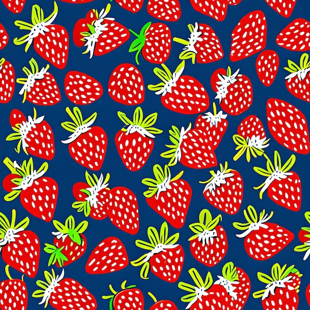 nahtloses Muster mit einer Erdbeere