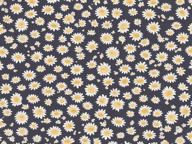 Nahtloses Muster mit Gänseblümchen, modischer Hintergrund mit Polka-Punkten und zartem Kamillenflo