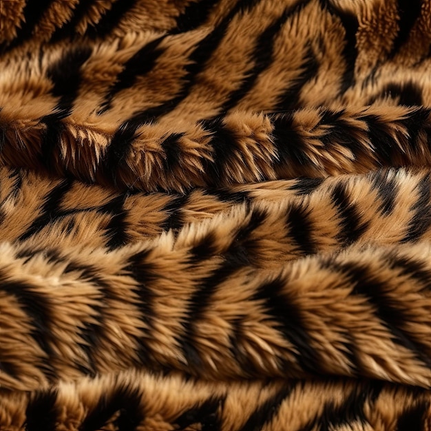 Nahtloses Muster mit Tigertextur-Pelztapeten-Hintergrunddesign Generatives AIxA