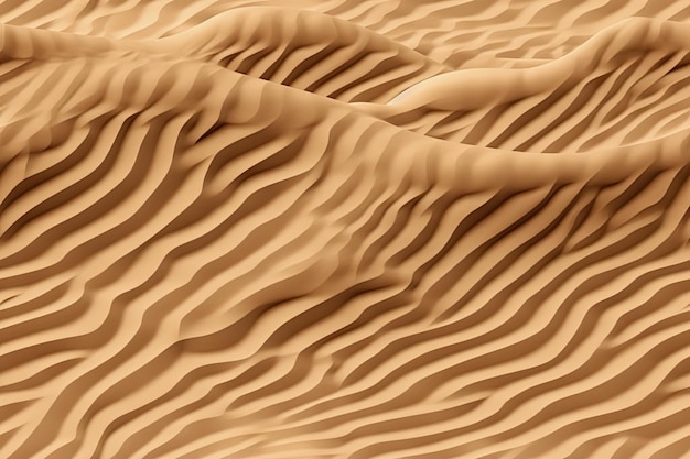 Nahtloses Muster mit Wüstensanddünen-Illustration, Hintergrunddesign, generative KI