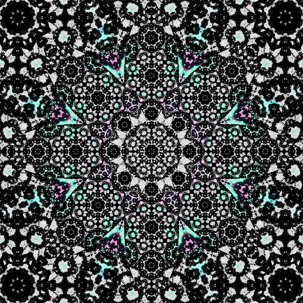 Nahtloses quadratisches Muster Textur Kunstmuster Kaleidoskop