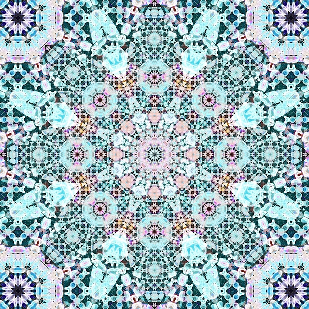 Nahtloses quadratisches Muster Textur Kunstmuster Kaleidoskop