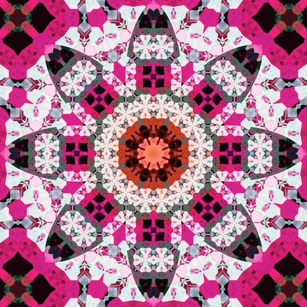 Nahtloses quadratisches Muster Textur Kunstmuster Kaleidoskop