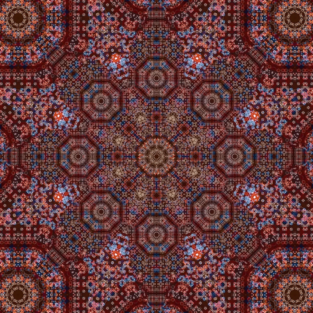 Nahtloses quadratisches Muster Textur Kunstmuster Kaleidoskop