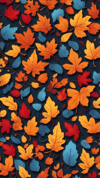 Nahtloses Stoffmuster aus Herbstblättern