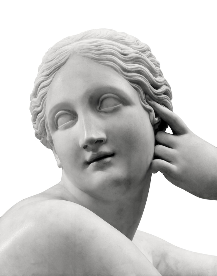 Foto naiad adesivo png escultura grega vintage em fundo transparente obra de arte de antonio canovas remasterizada por rawpixel