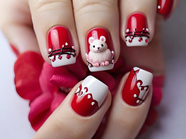 Nails Cute And Simple Valentines Thema Kreative Designs