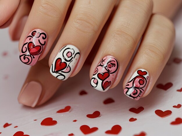 Nails Cute And Simple Valentines Thema Kreative Designs