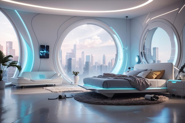 Nano Healing Hideaway Um quarto futurista para saúde e rejuvenescimento