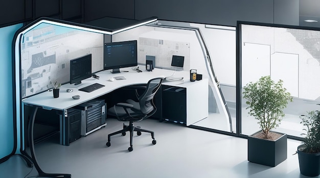 Nanobot Architects sind die dynamischen Designer Ihres futuristischen Home Office