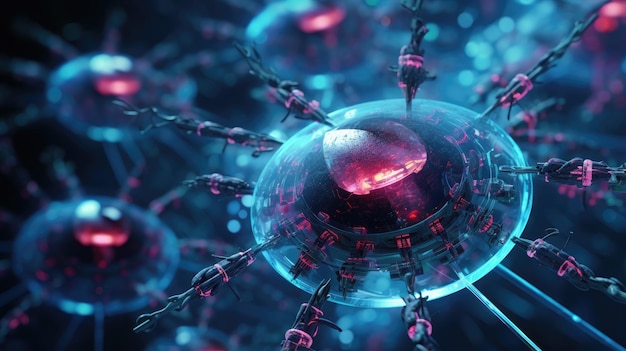 Foto nanobots helfen bei der dna-reparatur