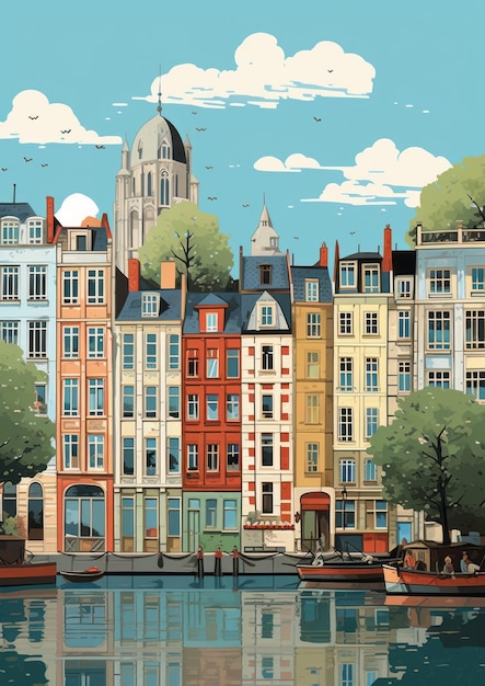 Foto nantes uma requintada arte urbana em ilustração