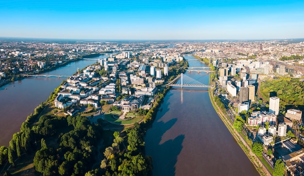 Nantes vista panorâmica aérea França