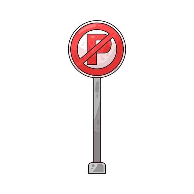 Não há sinal de estacionamento.
