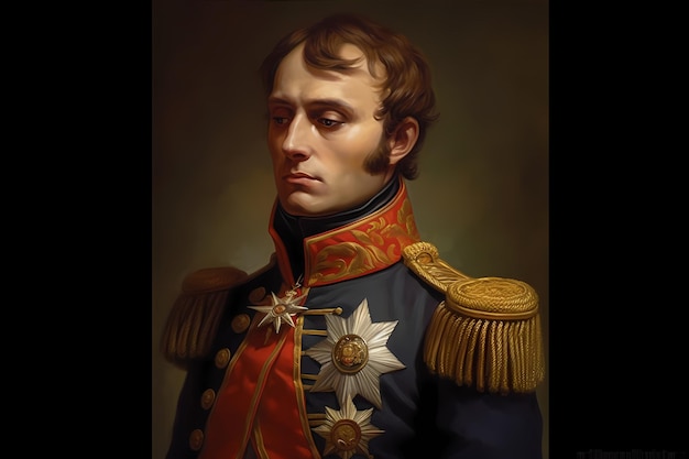 Foto napoleão bonaparte retrato do imperador francês pessoa famosa