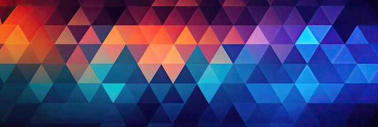 Foto naranja azul púrpura un fondo de un degradado de colores en un fondo de forma de diamante ia generativa