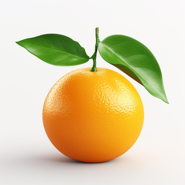 Naranja en fondo blanco