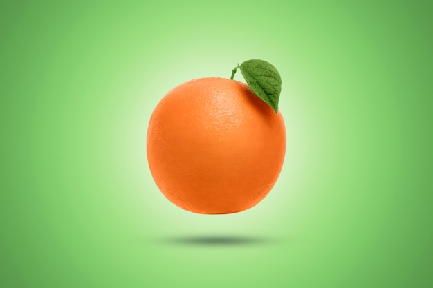 Naranja sobre un verde. Artístico